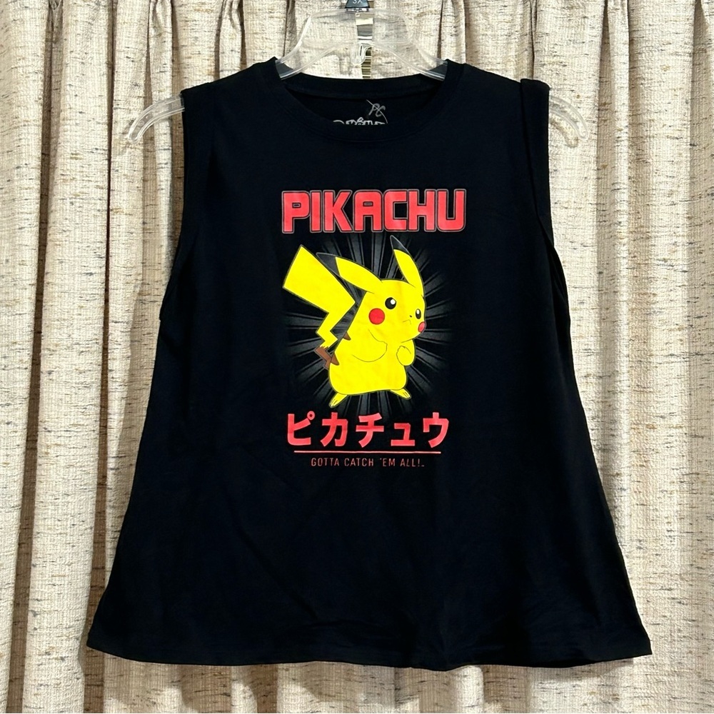 Hot Topic Pokemon Pikachu Tie Front Tank Top